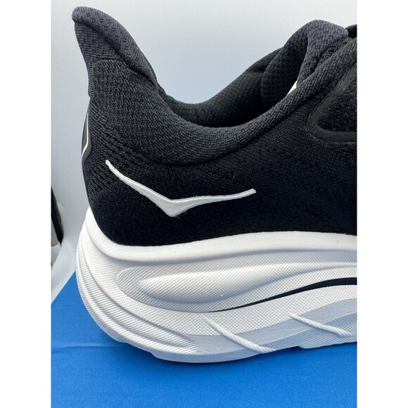 Hoka One One Clifton 9D Sneakers Running, Walking Black Mesh 1162030 BWHT - Picture 12 of 16